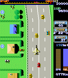 Snapshot of Road Fighter (set 1)