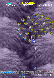 Snapshot of Super Space Invaders '91 (World, revised code, Rev 1)